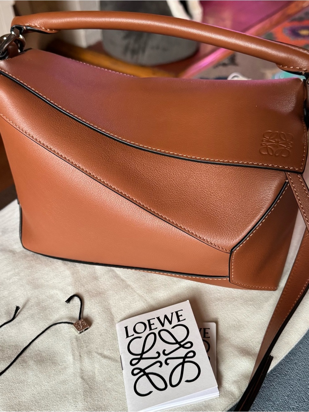 Loewe Small Puzzle Edge Bag in Caramel Brown